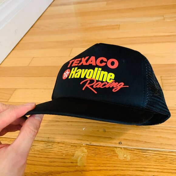 VTG Havoline Texaco Racing Trucker Rope Hat Cap Nascar Race Car Snapback - Picture 2 of 8